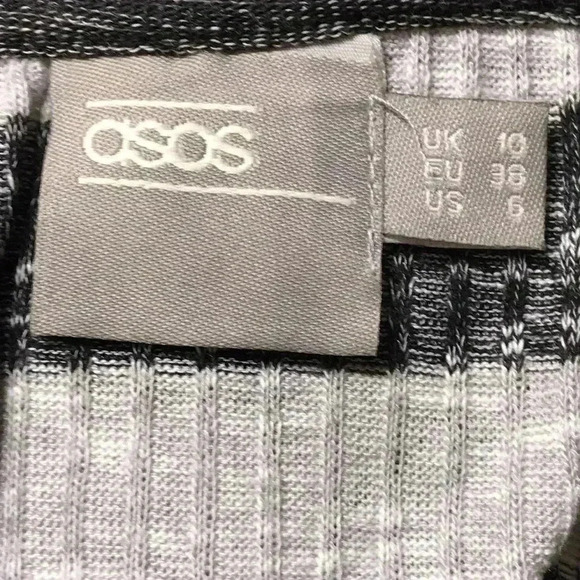 ASOS Striped Ribbed Flowy Tunic Size 6 - Picture 4 of 5